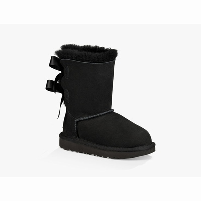 Botas UGG Bailey Bow II Criança Pretas | PT-IXKOC